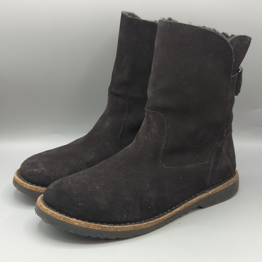 Birkenstock Upsala Shearling Lined Boots Black Suede 41 EU Women's US 10 Men's 8